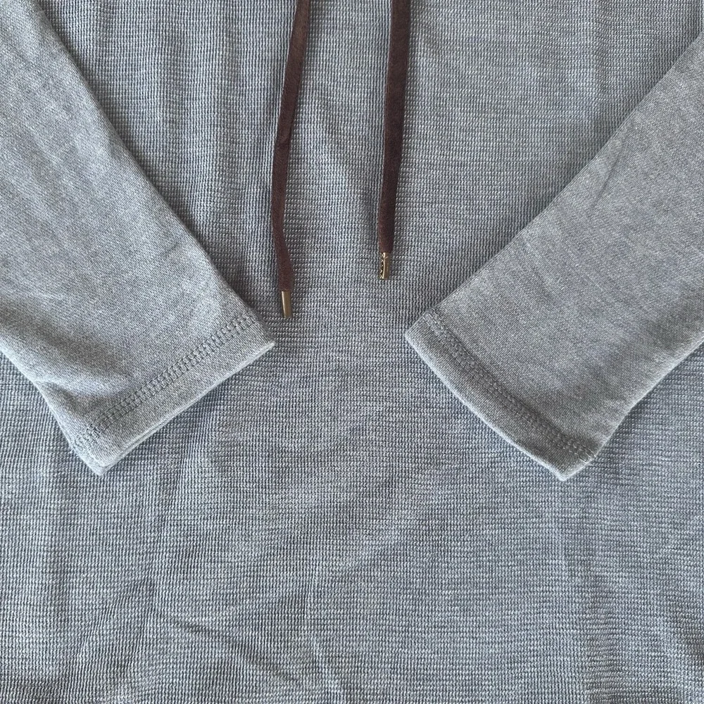 Chaps Womens Cowl Neck Waffle Knit Top Blue Long Sleeve Pullover XS NWT